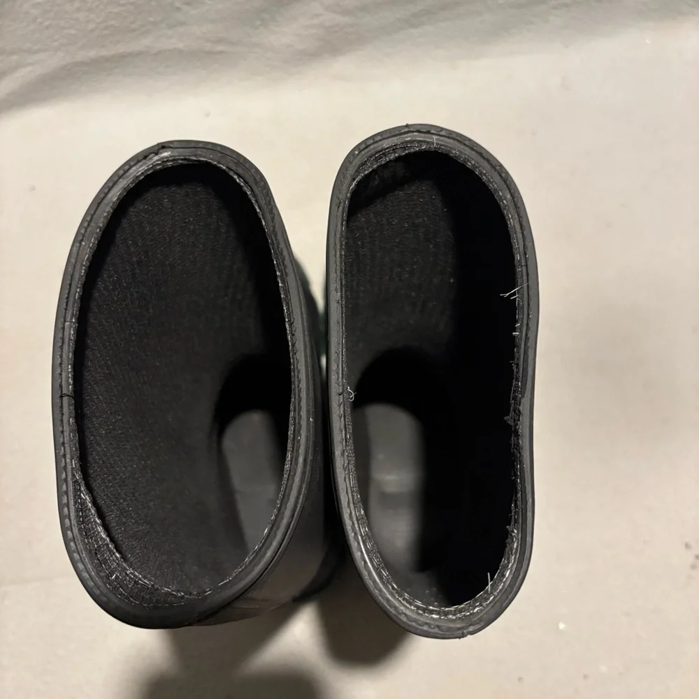 Unbranded Unisex Black & Green Rubber Rain & Garden Boots size 7 made in U.S.A.